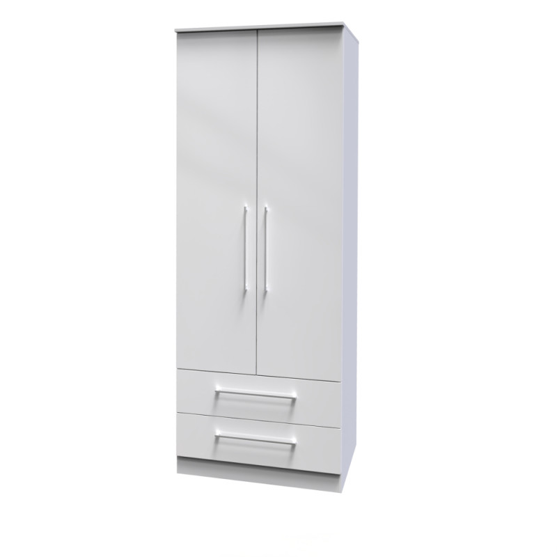 Worcester 2 Drawer Wardrobe Ready Assembled Bedroom Furniture UK